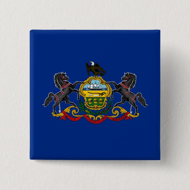 Pennsylvanische Flagge Button (Vorderseite)