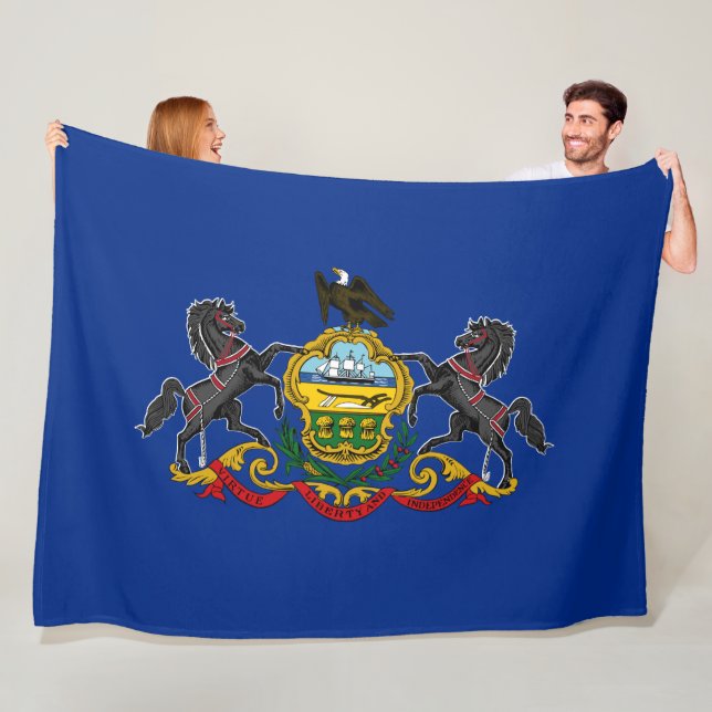 Pennsylvanische Flagge Fleecedecke (Beispiel)