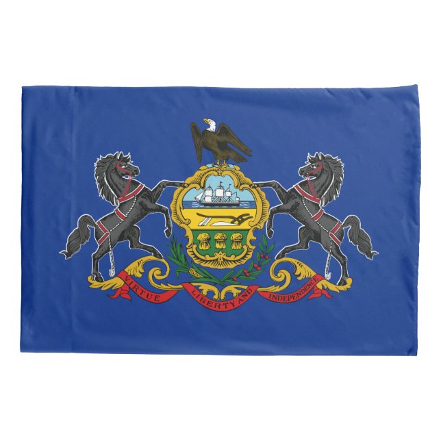Pennsylvanische Flagge Kissenbezug (Rückseite)