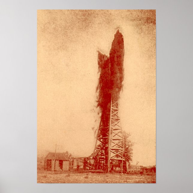 Pennville, Indiana Oilfield Well Gusher Poster (Vorne)