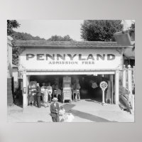 Penny Arcade, 1928. Vintages Foto