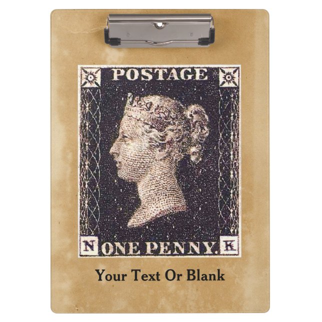 Penny Black Postage-Briefmarke Klemmbrett (Vorderseite)