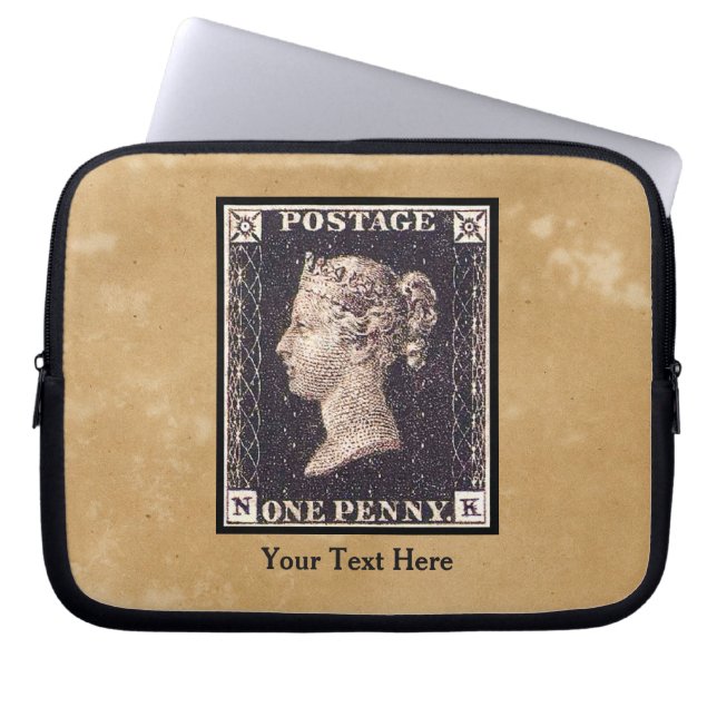 Penny Black Postage-Briefmarke Laptopschutzhülle (Vorderseite)