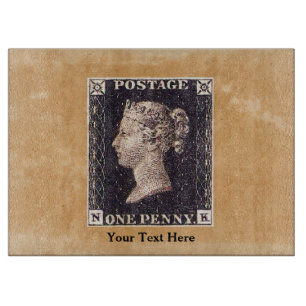 Penny Black Postage-Briefmarke Schneidebrett
