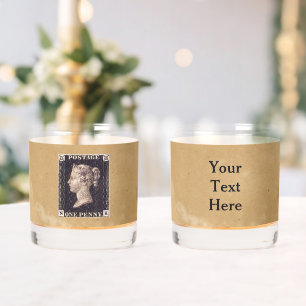 Penny Black Postage-Briefmarke Whiskyglas