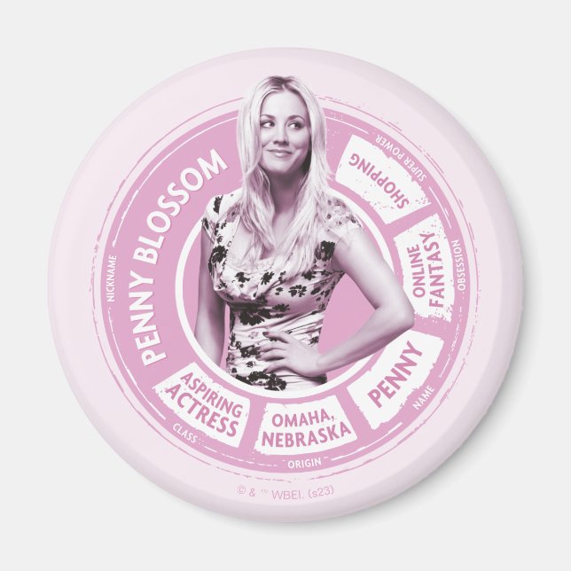 Penny Blossom Info Graphic Magnet (Vorne)
