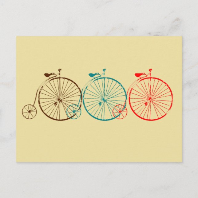Penny Farthing Bicycles Postkarte (Vorderseite)