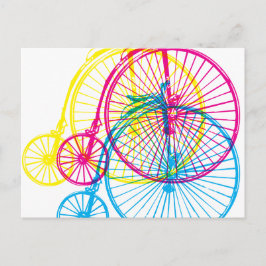 Penny Farthing CMYK Postkarte