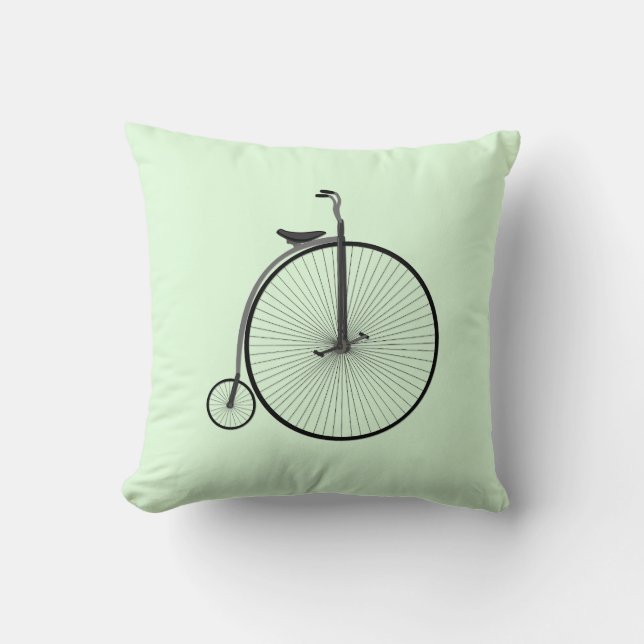 Penny-Farthing High-Wheel Antique Bicycle on Mint Kissen (Vorderseite)