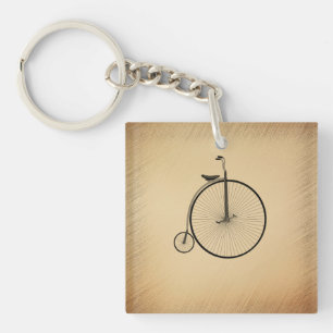 Penny-Farthing Hochrad Antik-Fahrrad Rustikal Schlüsselanhänger
