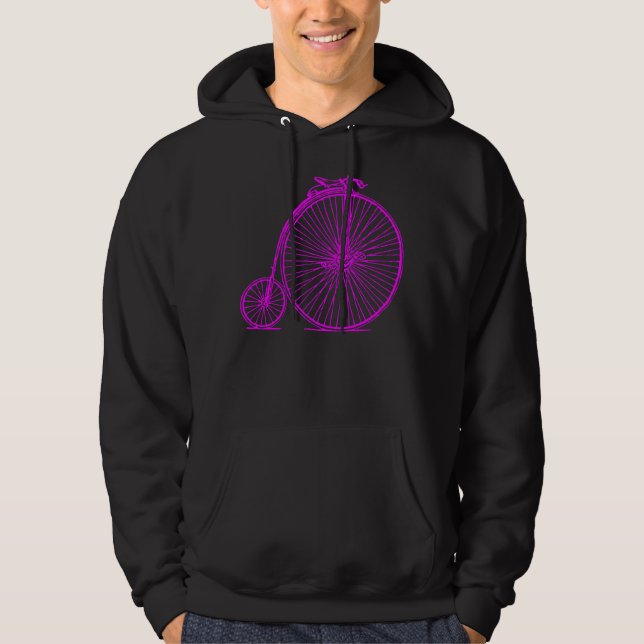 Penny Farthing - Magenta Hoodie (Vorderseite)
