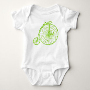 Penny Farthing - Martian Green Baby Strampler