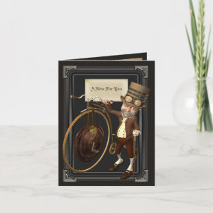 Penny Farthing Steampunk Notizkarten Karte