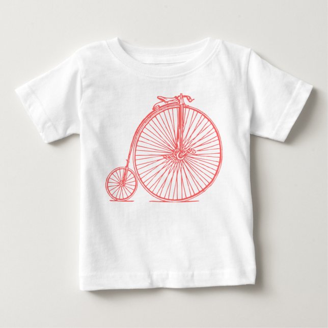 Penny Farthing - Tropical Pink Baby T-shirt (Vorderseite)