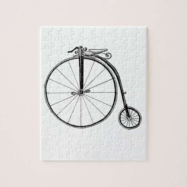 Penny Farthing Vintag Bicycle Illustration (Vertikal)