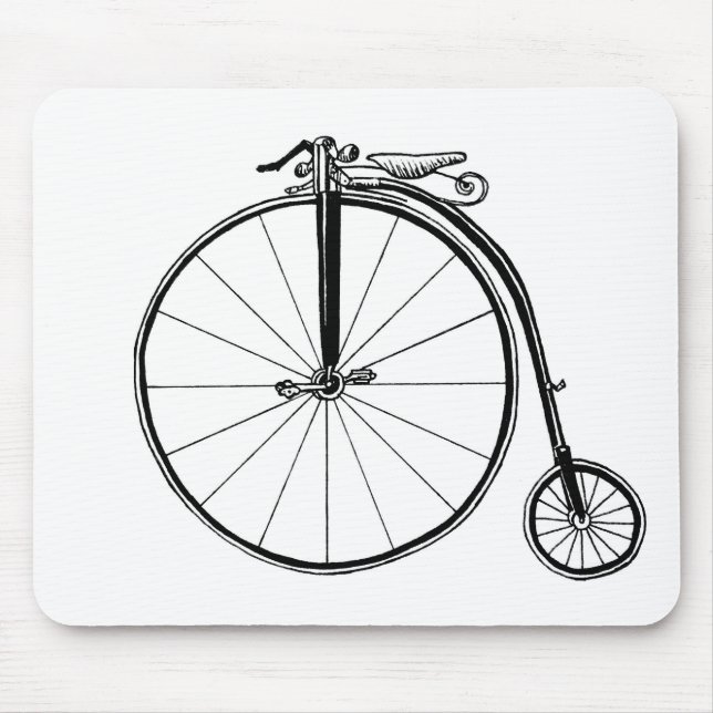 Penny Farthing Vintag Bicycle Illustration Mousepad (Vorne)