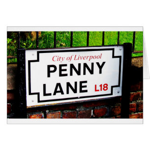 Penny lane Liverpool England-Zeichen