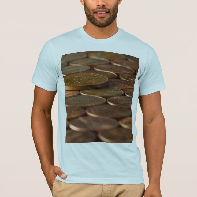 Penny-Pennys-Münzen-Geld T-Shirt (Vorderseite)