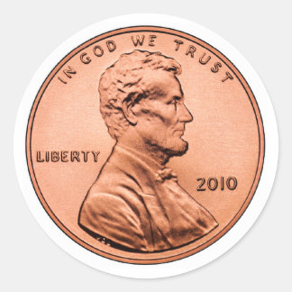 Penny Runder Aufkleber