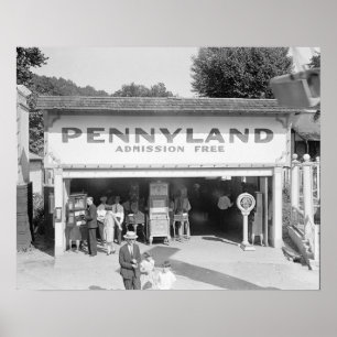 Penny-Säulengang, 1928. Vintages Foto Poster