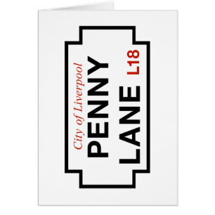 Penny-Weg, Straßenschild, Liverpool,