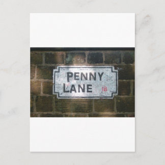 Penny-Weg-Straßenschild, Liverpool Großbritannien Postkarte