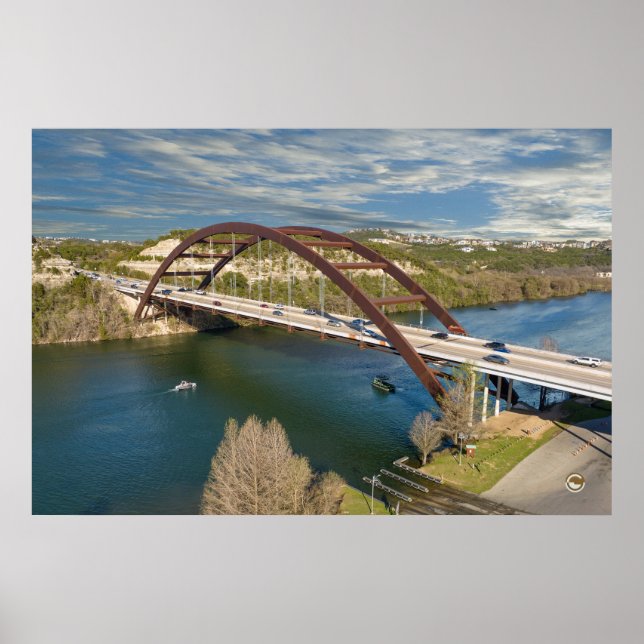 Pennybacker Bridge Austin, Texas, Colorado River Poster (Vorne)