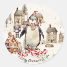 Penquin Ornaments Nutcracker Cat