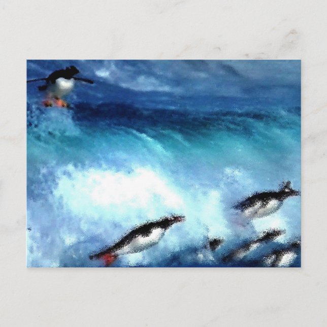 Penquin Play Postkarte (Vorderseite)