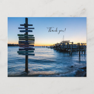 Pensacola Bay Signature Sunset by Dock Danke U Pos Postkarte