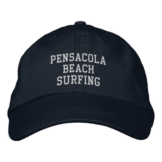 Pensacola Beach bestickt mit Baseballhut Bestickte Baseballkappe (Vorderseite)