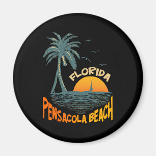 Pensacola Beach FL Vintage 70s Retro Magnet