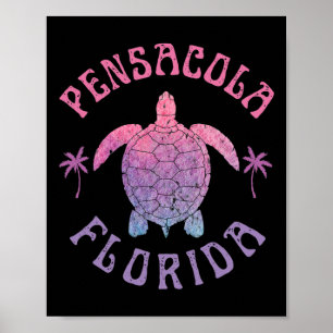 Pensacola Beach Florida Meeresschildkröte Sommerfe Poster