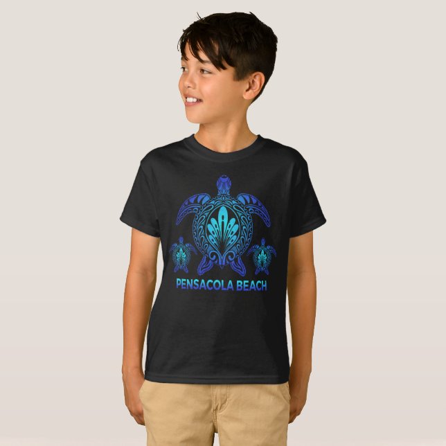 Pensacola Beach Florida Ocean Blue Turtle Souvenir T-Shirt (Vorne ganz)