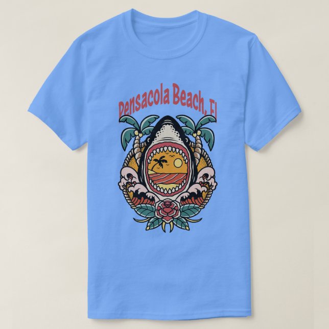 Pensacola Beach Florida Strände Golfküste Surfen T-Shirt (Design vorne)