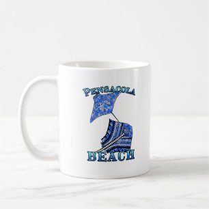 Pensacola Beach Florida Vacation Tribal Stingray Kaffeetasse