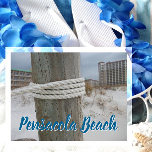 Pensacola Beach, Rope around Post, Florida Postkarte