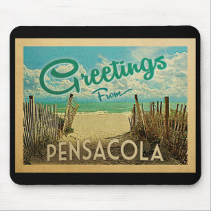 Pensacola Beach Vintage Reise Mousepad