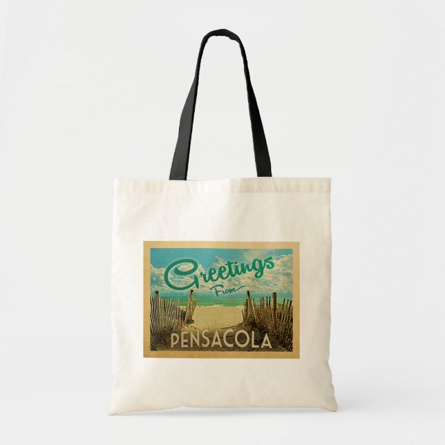 Pensacola Beach Vintage Travel Tragetasche (Vorne)