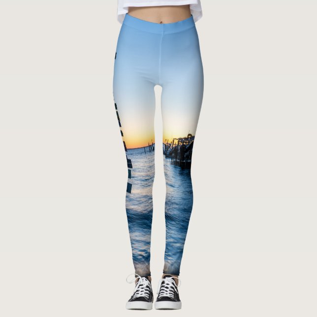 Pensacola-Bucht - Sonnenuntergang durch Legende de Leggings (Vorderseite)