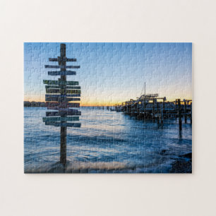 Pensacola Bucht Unterschrift Sonnenuntergang durch