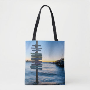 Pensacola Bucht Unterschrift Sonnenuntergang durch Tasche