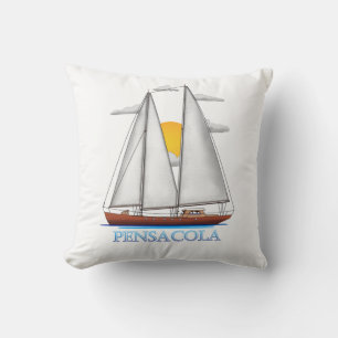 Pensacola Coastal Nautical Segelschiff Kissen