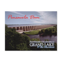 Pensacola Dam...Grand Lake OK Postkarte v2