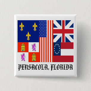 Pensacola-Flagge Button