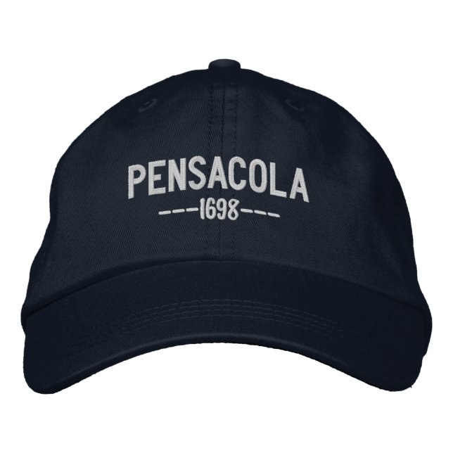 Pensacola Florida bestickt Baseballhutt Bestickte Baseballkappe (Vorderseite)