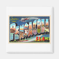 Pensacola Florida FL Vintager Großbuchstabe Postka