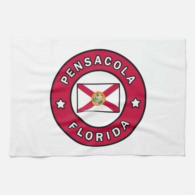 Pensacola Florida Geschirrtuch (Horizontal)