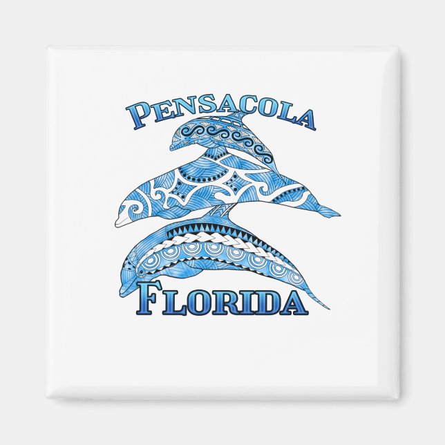 Pensacola Florida Vacation Delphine Magnet (Vorne)