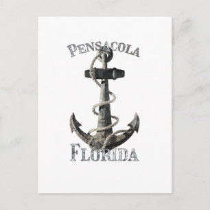 Pensacola Florida Vacation Nautical Anchor Segeln Postkarte